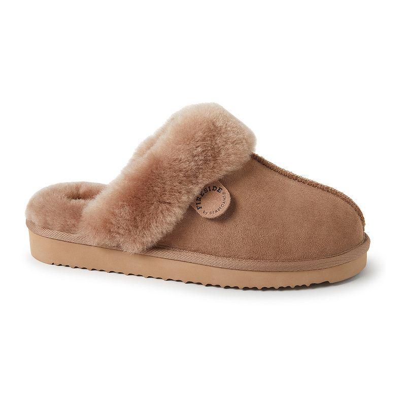 Fireside by Dearfoams Sydney Scuff Womens Slippers Brown Product Image