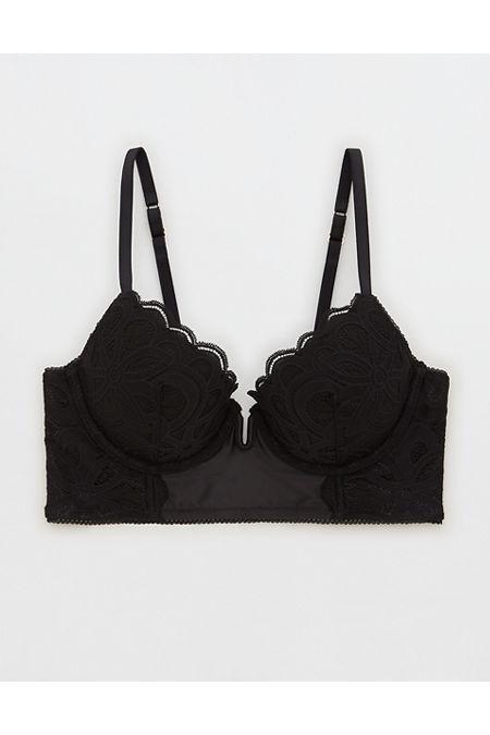 Show Off Plunge Push Up Rooftop Garden Lace Bra Women's Product Image