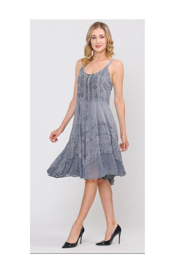 Sand Wash Grey Lace Front Dress Product Image