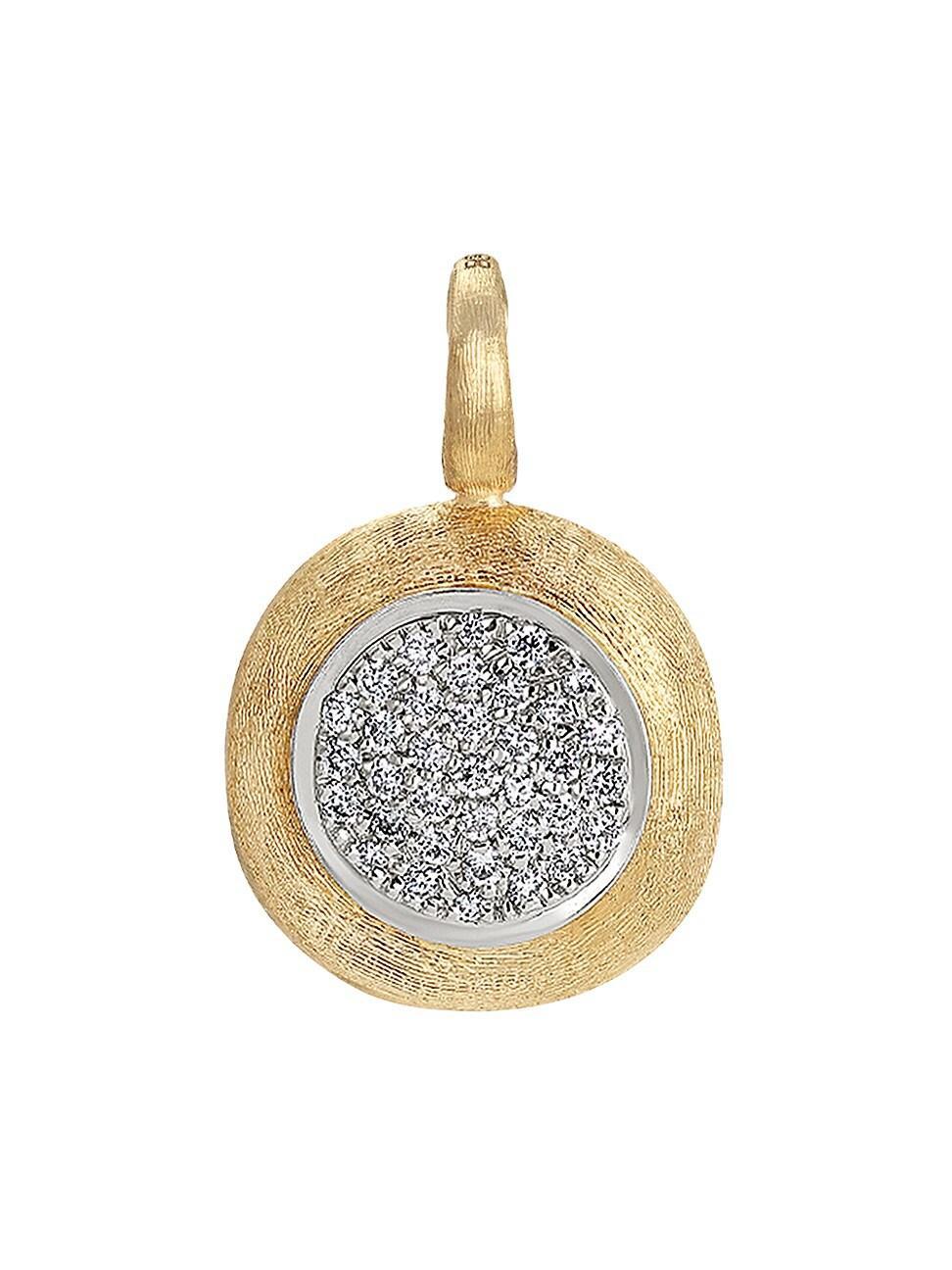 Womens Jaipur Medium Two-Tone 18K Gold & Diamond Pendant Product Image