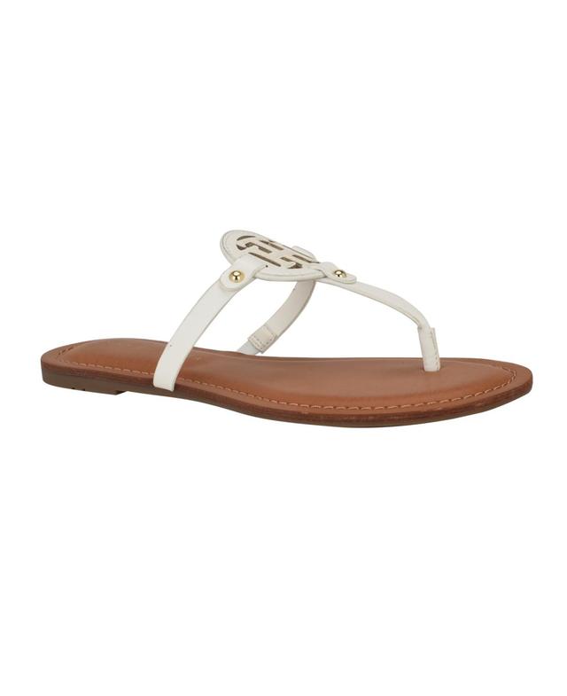 Tommy Hilfiger Womens Litzy Flat Slip On Logo Sandals Product Image