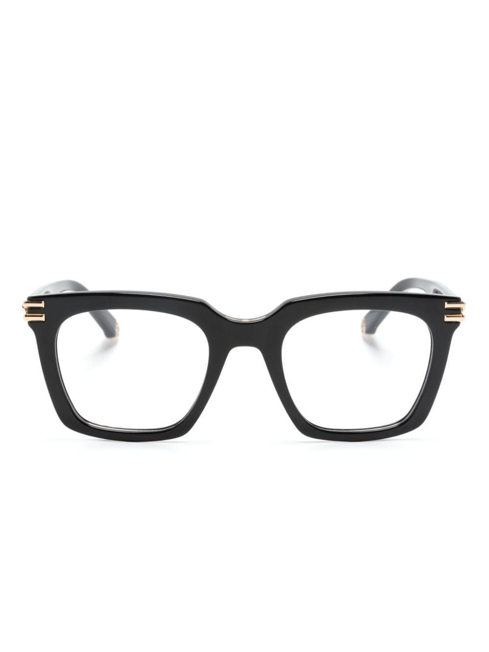 Square-frame Glasses In 0700 Black Product Image