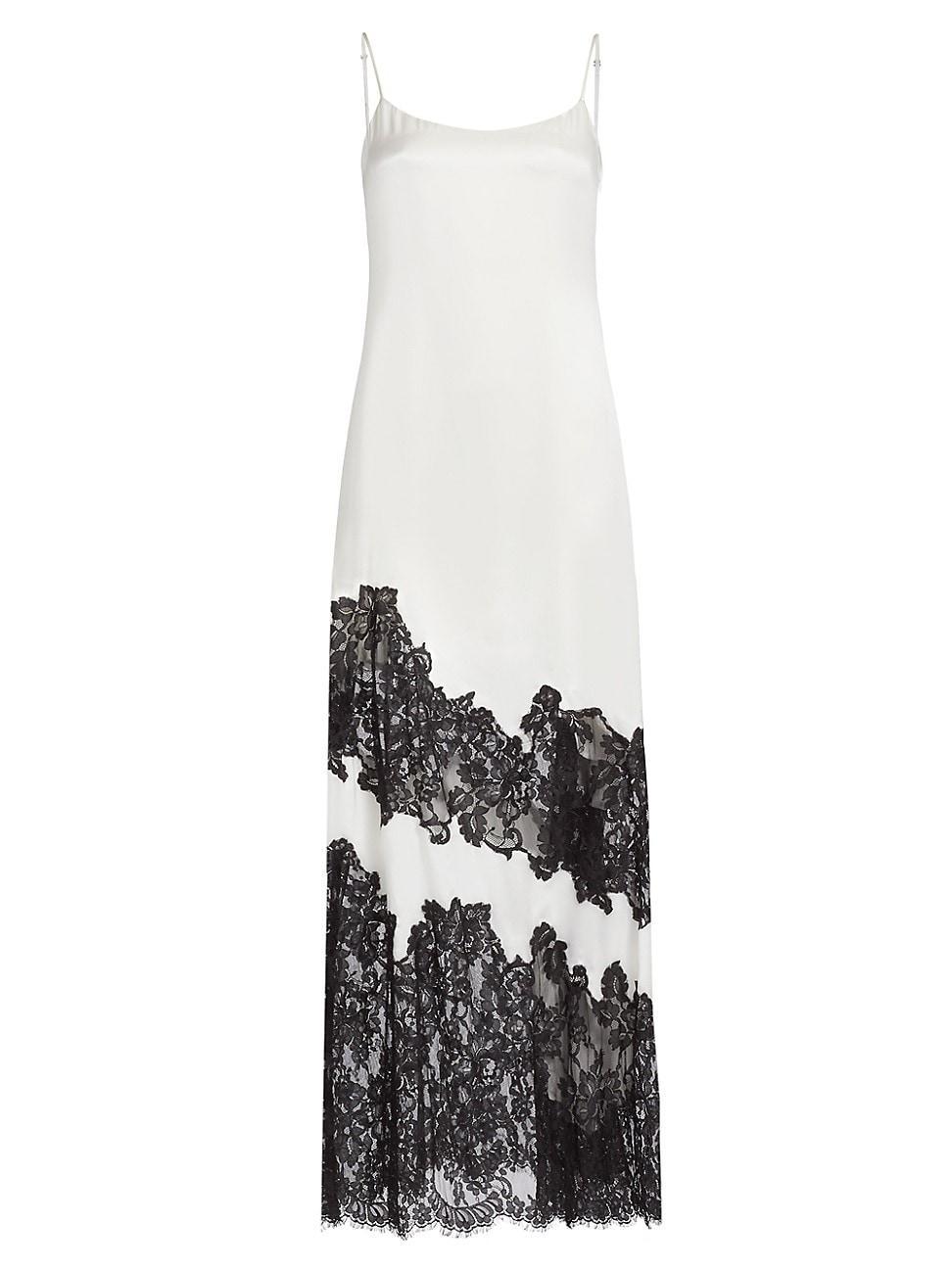 Womens Silvana Silk-Lace Sleeveless Gown Product Image