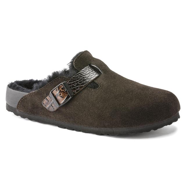 Boston Shearling Suede Leather Mocha/Black Product Image