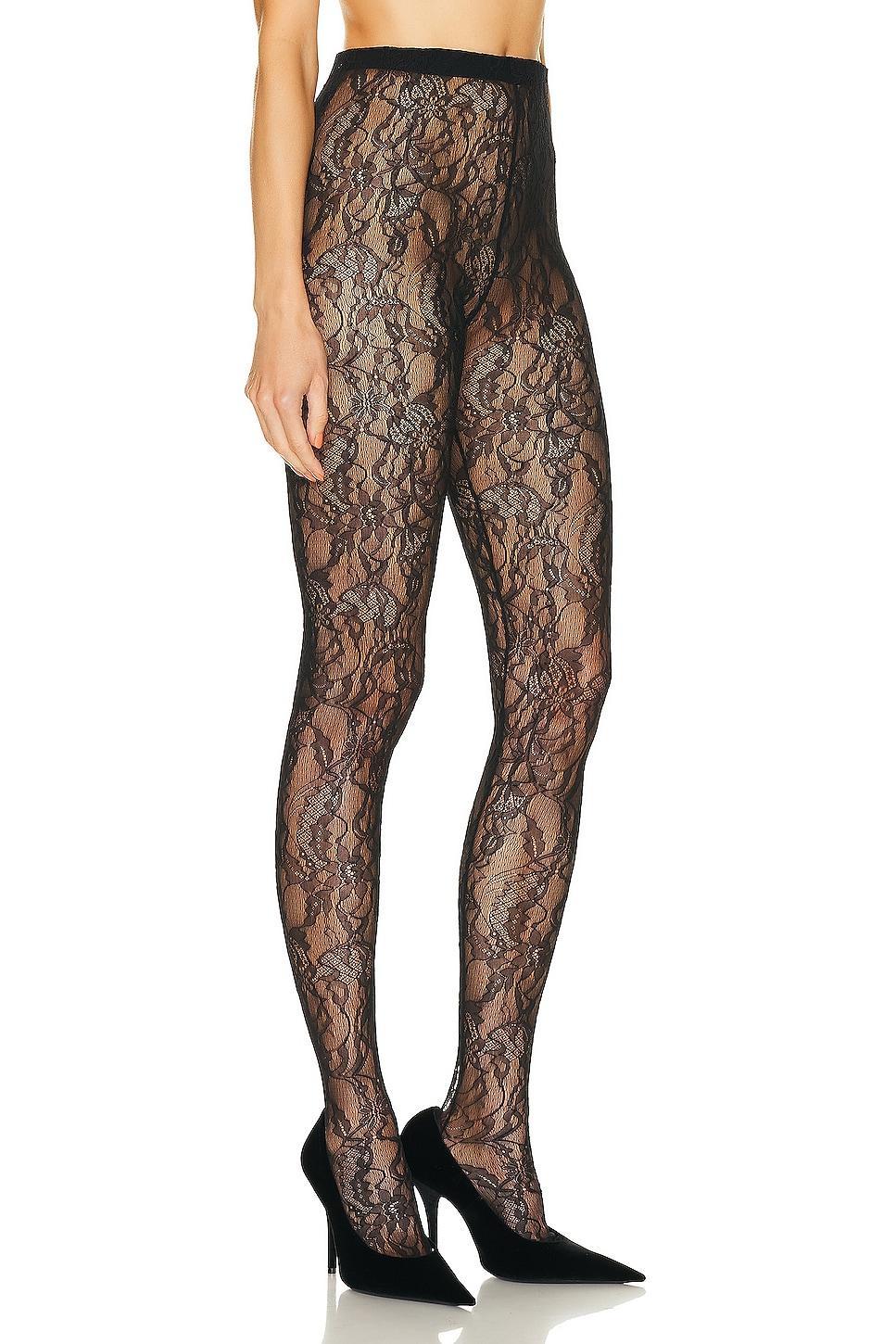 WARDROBE.NYC Lace Tights White. (also in L, M, XS, XXS). Product Image