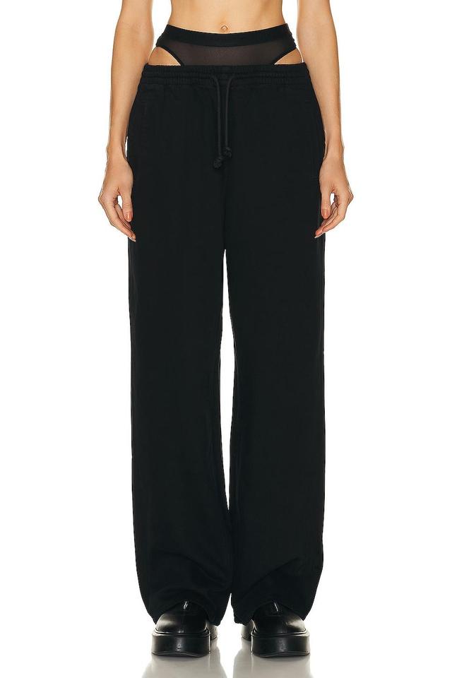 Alexander Wang Mesh Undie Track Pant in Black Product Image