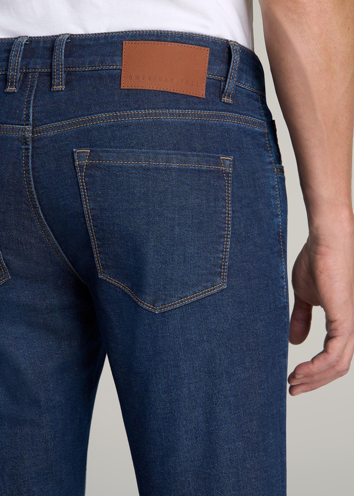 Carman TAPERED Fleeced Jeans for Tall Men in Colorado Blue Wash Male Product Image