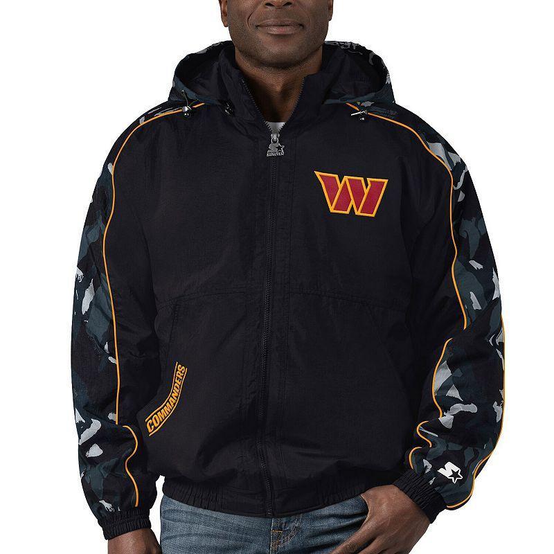 Mens Starter Black Washington Commanders Thursday Night Gridiron Full-Zip Hoodie Product Image