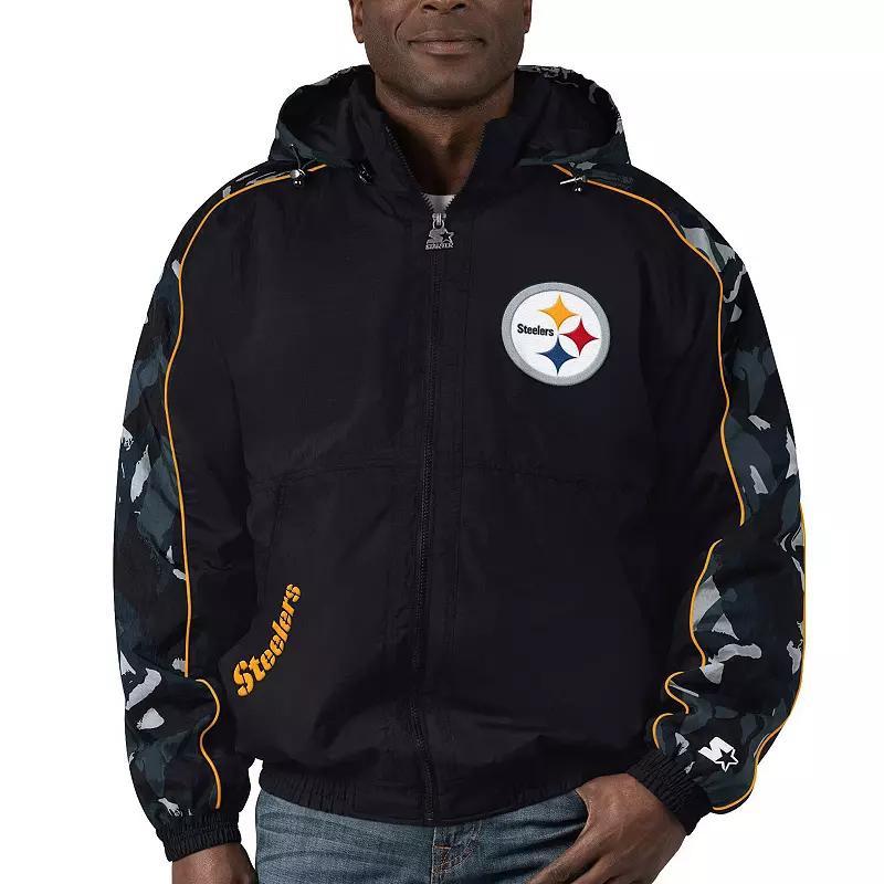 Mens Starter Pittsburgh Steelers Thursday Night Gridiron Full-Zip Hoodie Product Image