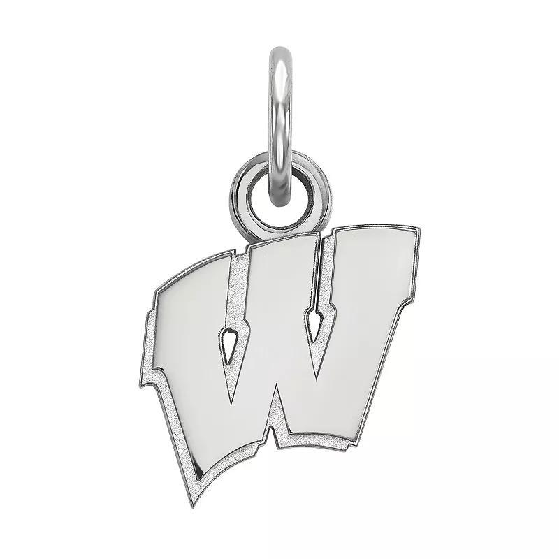 LogoArt Sterling Silver Wisconsin Badgers Pendant, Womens Product Image