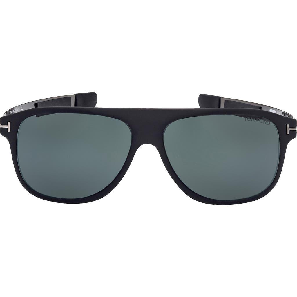 59mm Navigator Sunglasses In Sblk/blu Product Image