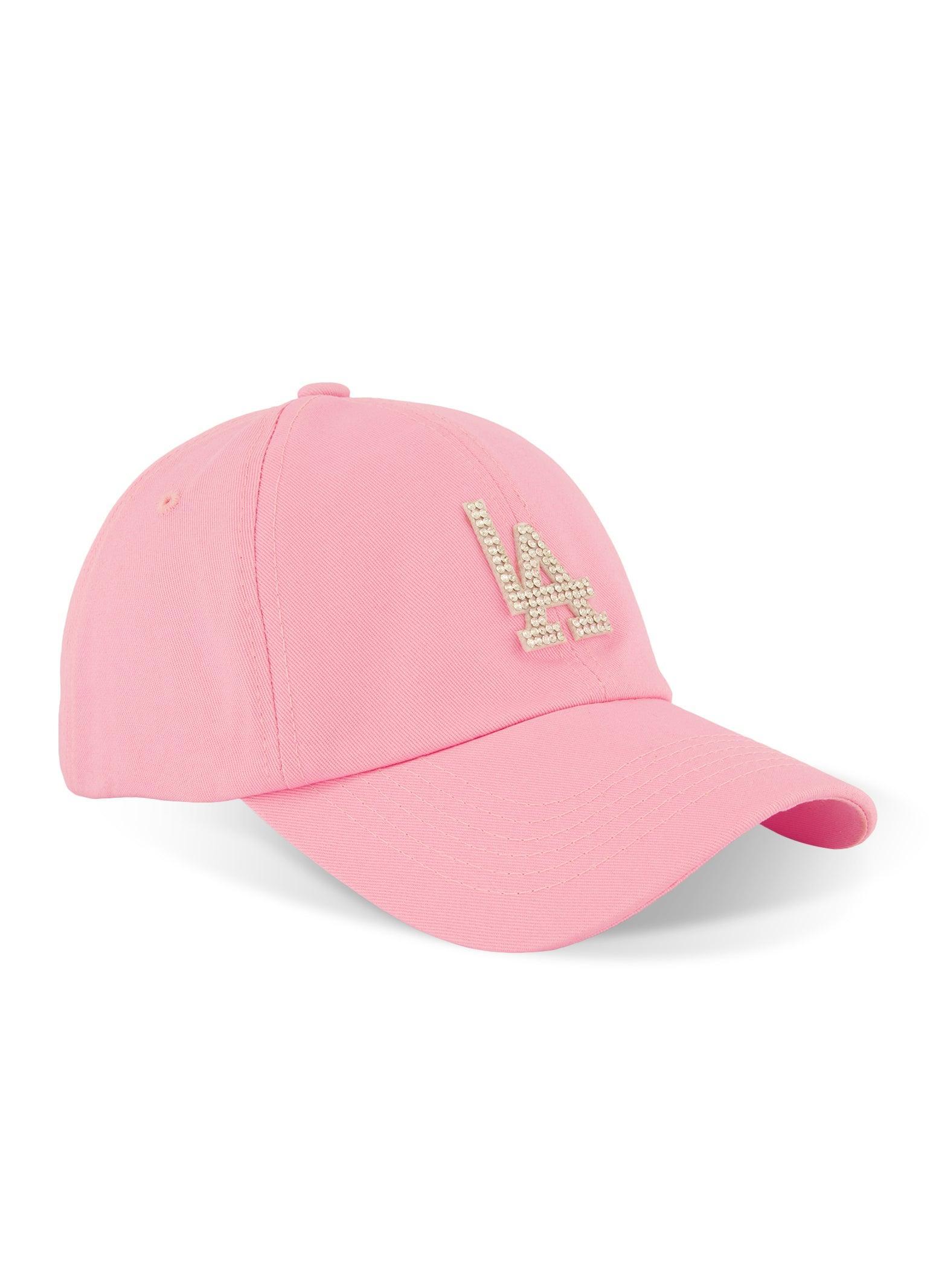 Womens LA Rhinestone Baseball Cap Product Image