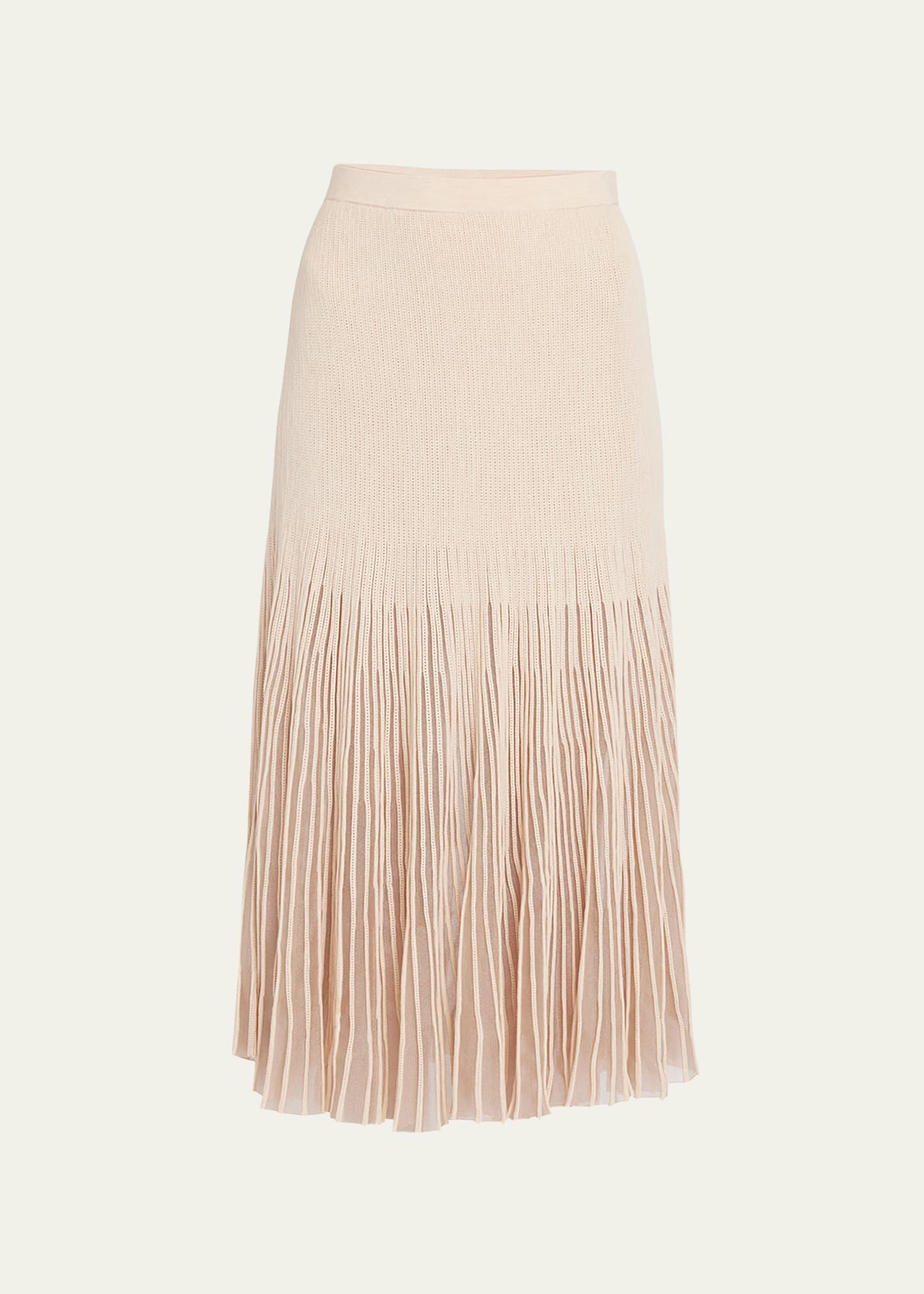 Emilia Sunburst Knit Midi Skirt Product Image