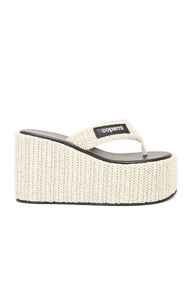 Branded Raffia Wedge Sandal Product Image