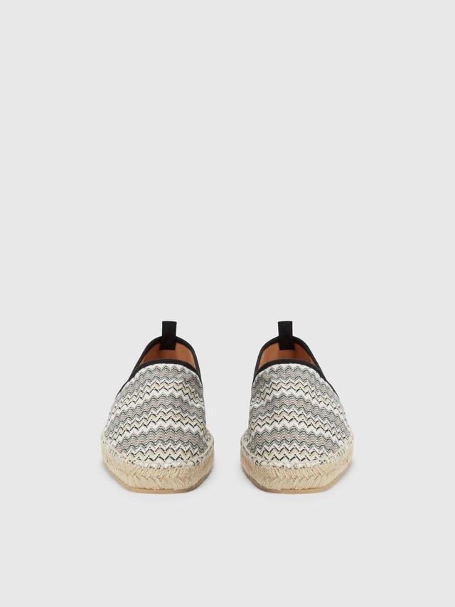 Espadrilles in zigzag fabric Green | Missoni Product Image