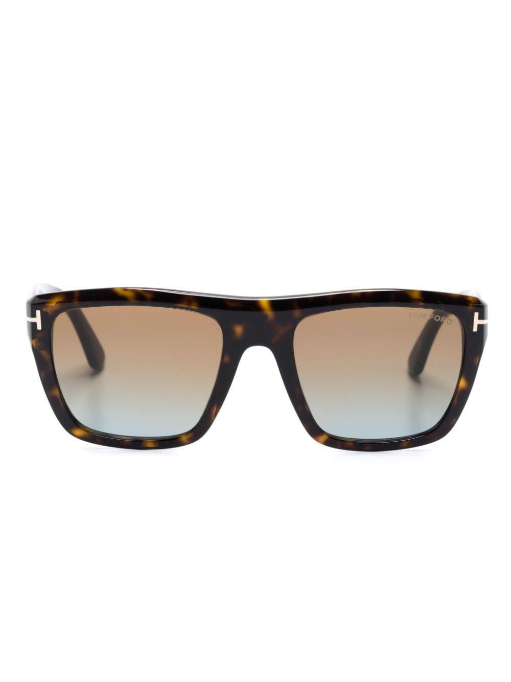 Alberto Tortoiseshell-effect Sunglasses In Braun Product Image