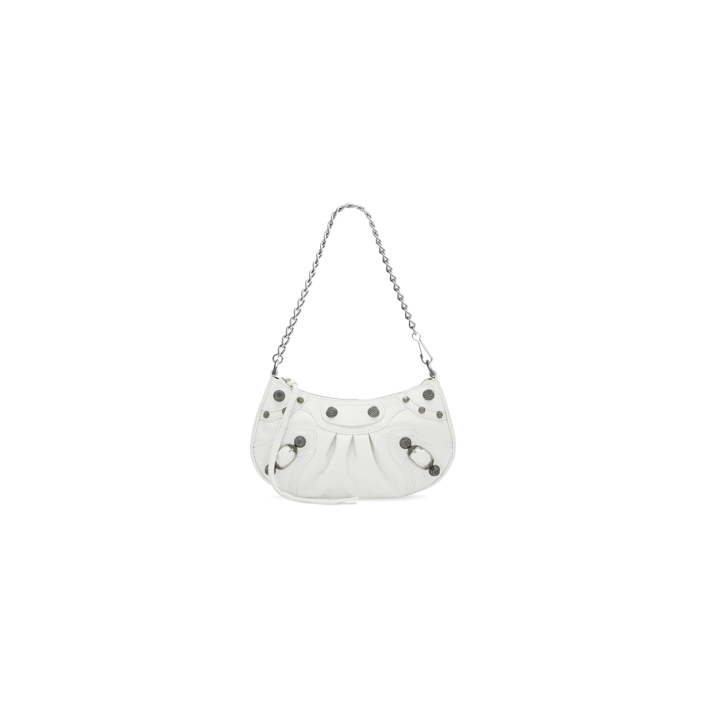 Women's Le Cagole Mini Bag With Chain in White Product Image