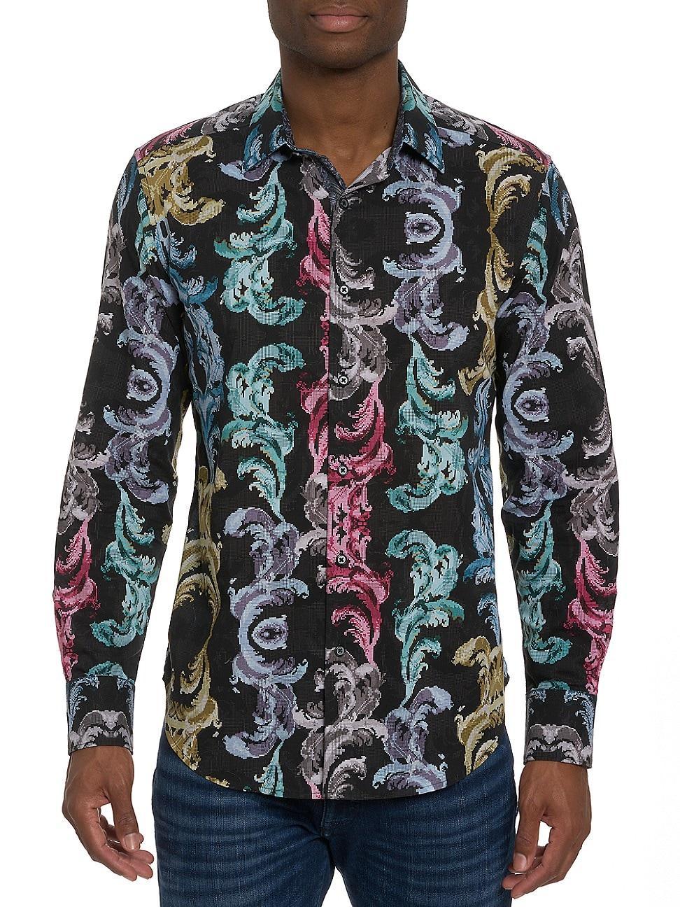 Mens Balzars Paisley Button-Front Shirt Product Image