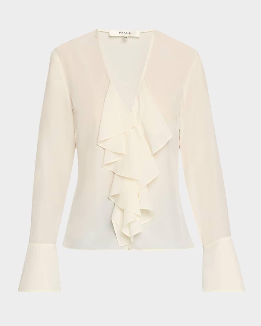 Ruffled V-Neck Blouse product image