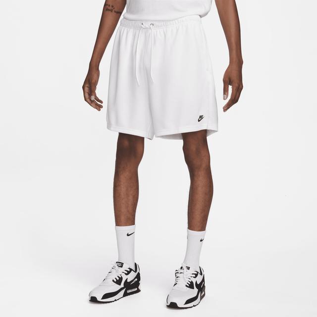 Nike Mens Nike Club Flow Mesh Shorts - Mens White/Black Product Image