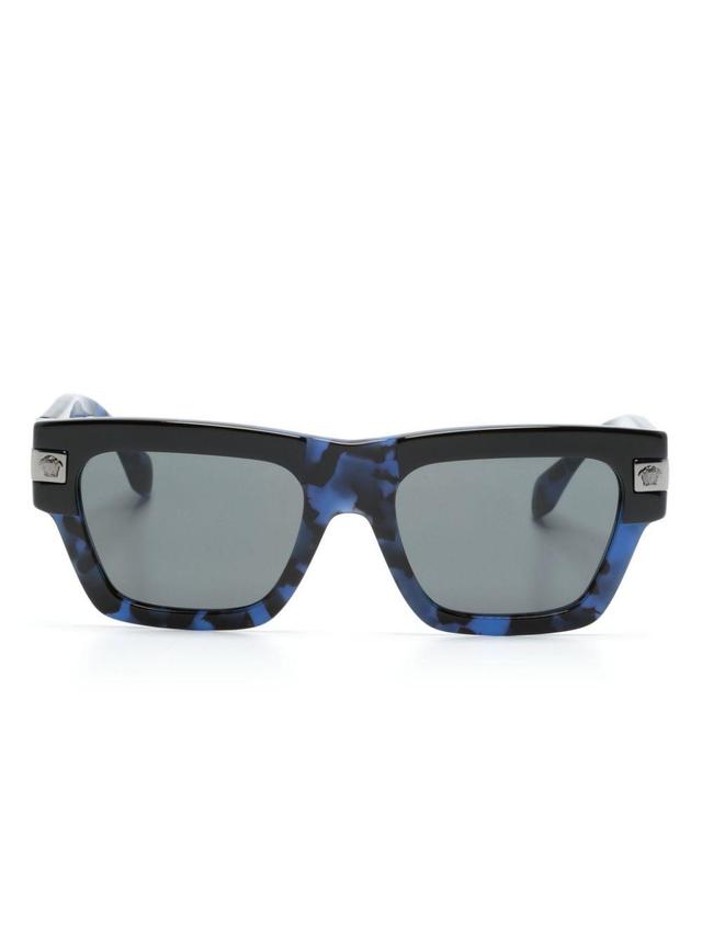 VERSACE Classic Top Square-frame Sunglasses In Blue Product Image