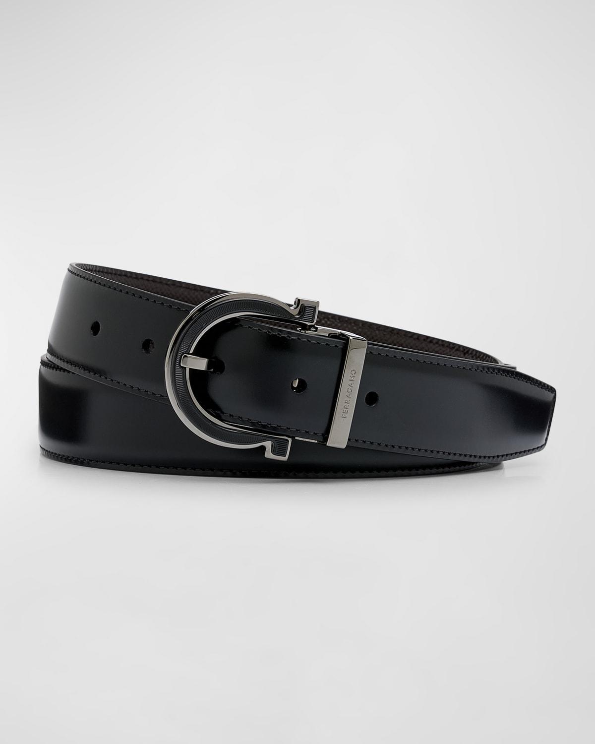 Men's Reversible Gancio-Buckle Leather Belt Product Image