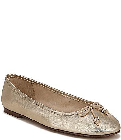 Sam Edelman Felicia Luxe Leather Bow Detail Ballet Flats Product Image