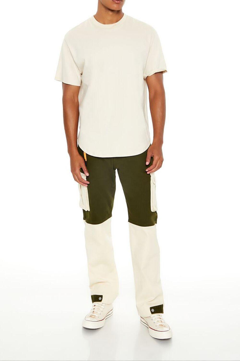 Mid-Rise Colorblock Cargo Jeans | Forever 21 Product Image