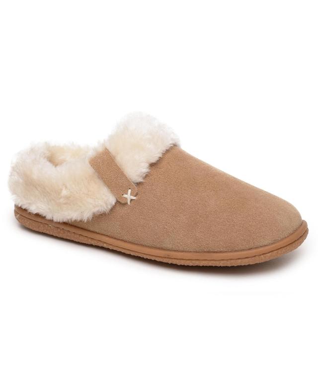 Minnetonka Womens Camp Collar Scuff Slippers Product Image