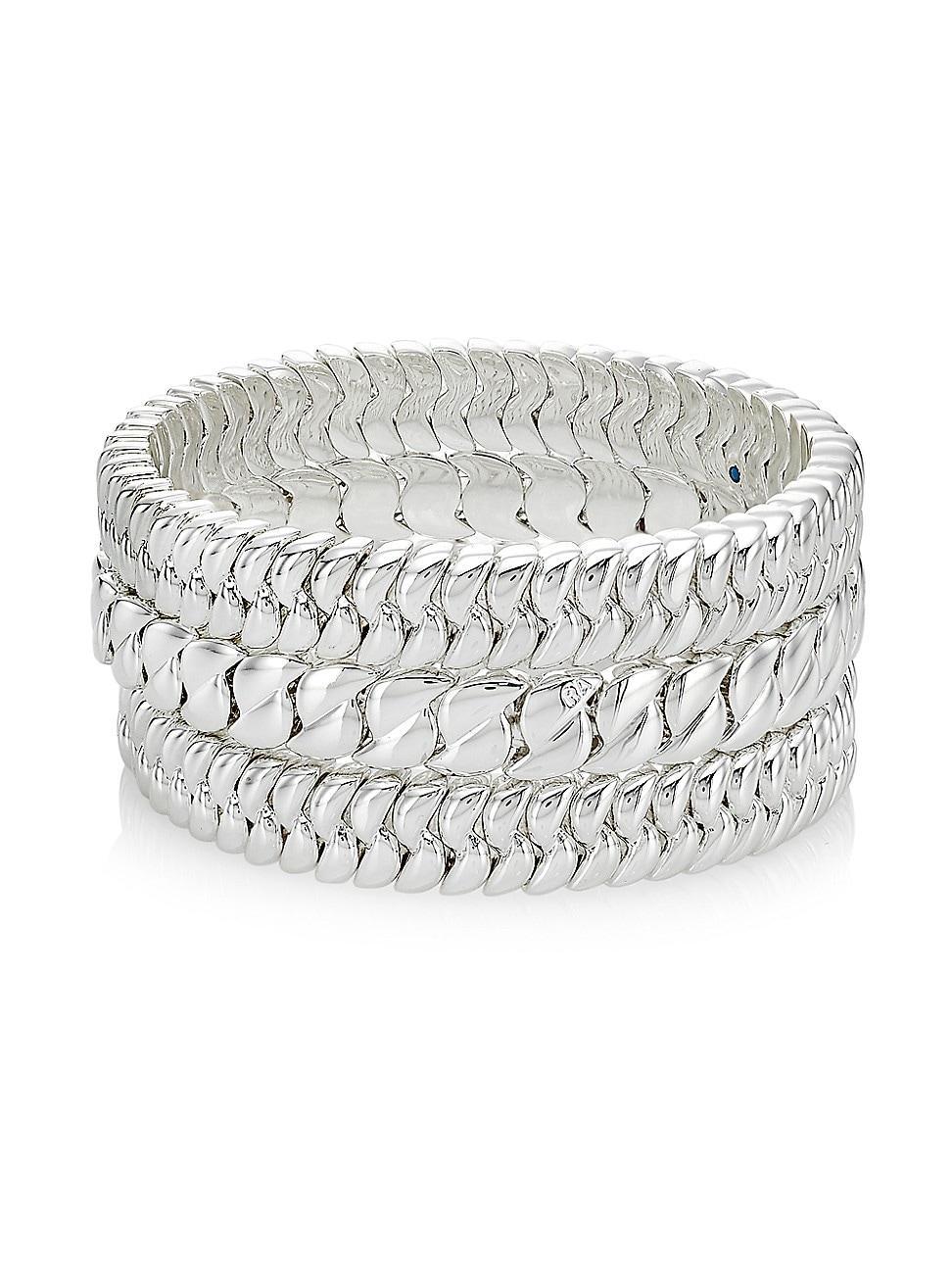 Womens The Super Silver Set Of 3 Stretch Bracelets Product Image