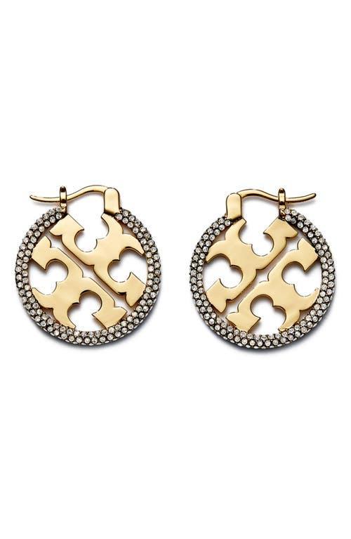 Tory Burch Miller Pav Hoop Earrings Product Image