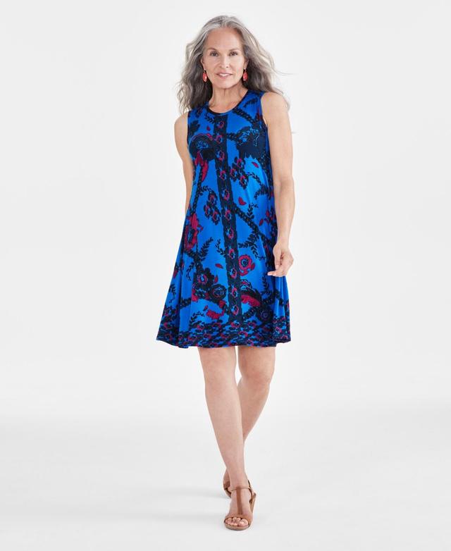 Style & Co Womens Printed Sleeveless Flip-Flop Dress, Created for Macys Product Image