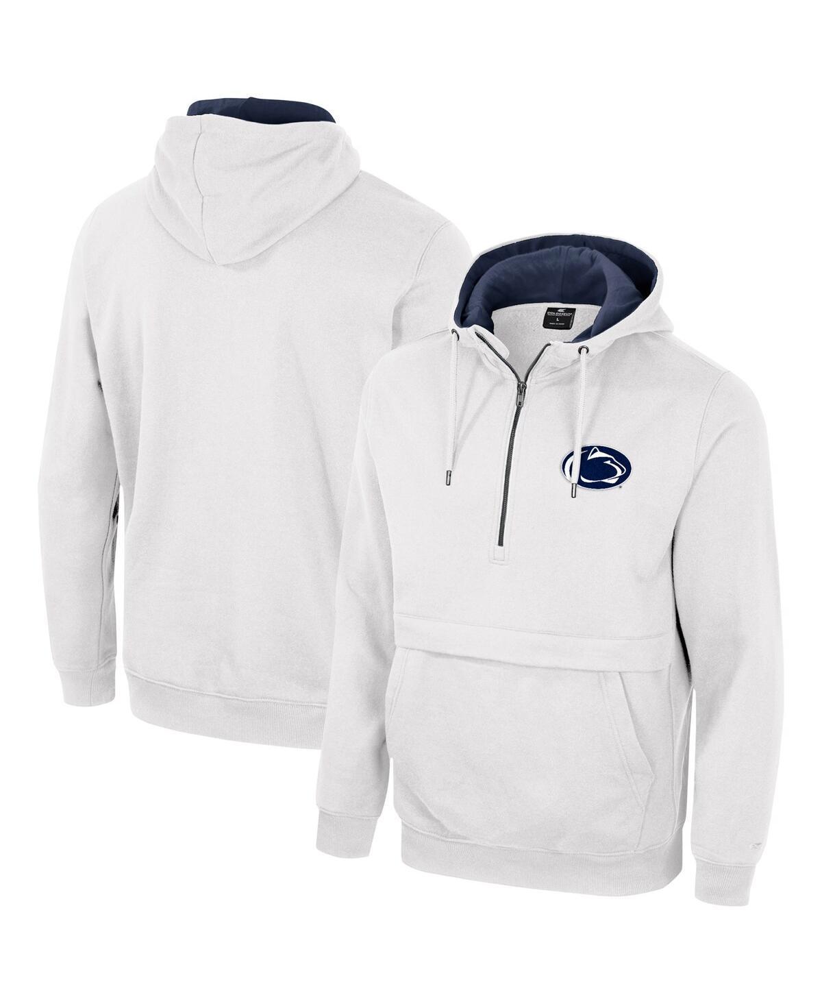 Mens Colosseum White Michigan Wolverines Half-Zip Hoodie Product Image