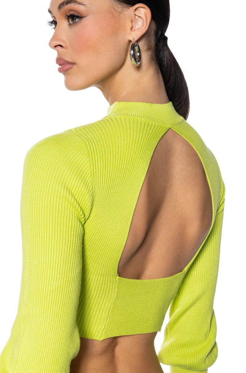 OUT OF THE BOX LONG SLEEVE MOCK NECK RIBBED SWEATER Product Image