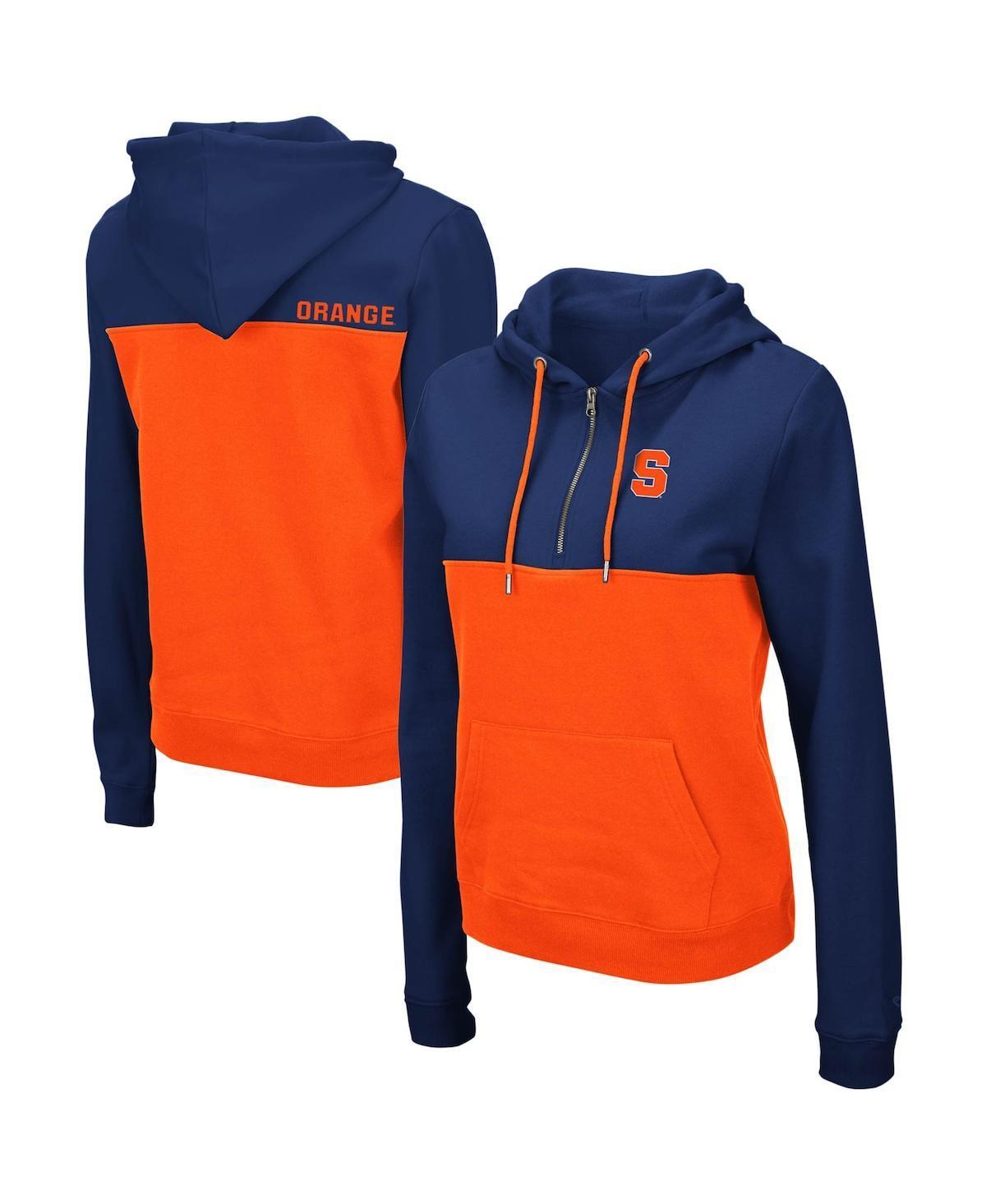 Womens Colosseum /Orange Syracuse Orange Aidan Lightweight Half-Zip Hoodie Blue Product Image