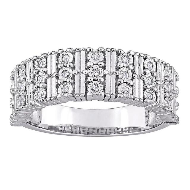 Stella Grace Sterling Silver 1/6 Carat T.W. Diamond Anniversary Band Ring, Womens Product Image