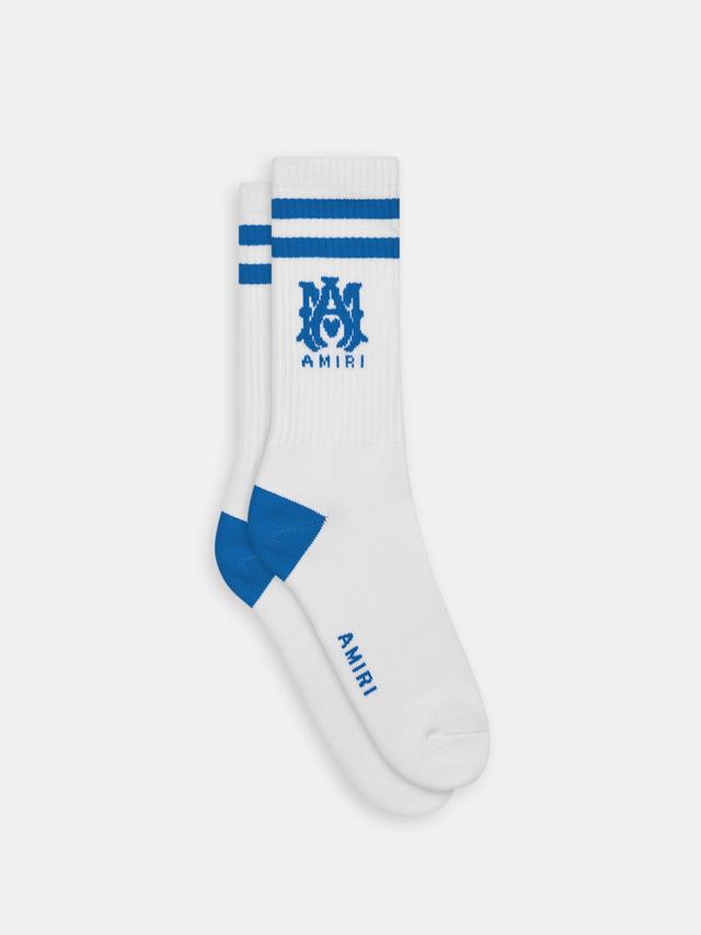 MA STRIPE SOCKS - White Blue Male Product Image