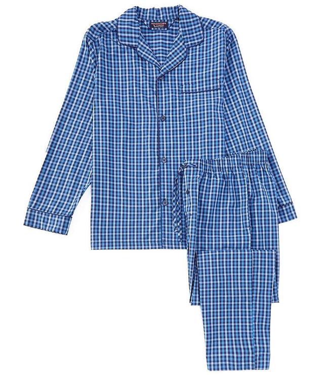 Roundtree & Yorke Long Sleeve Plaid Pajama Shirt & Matching Pajama Pant 2-Piece Set Product Image