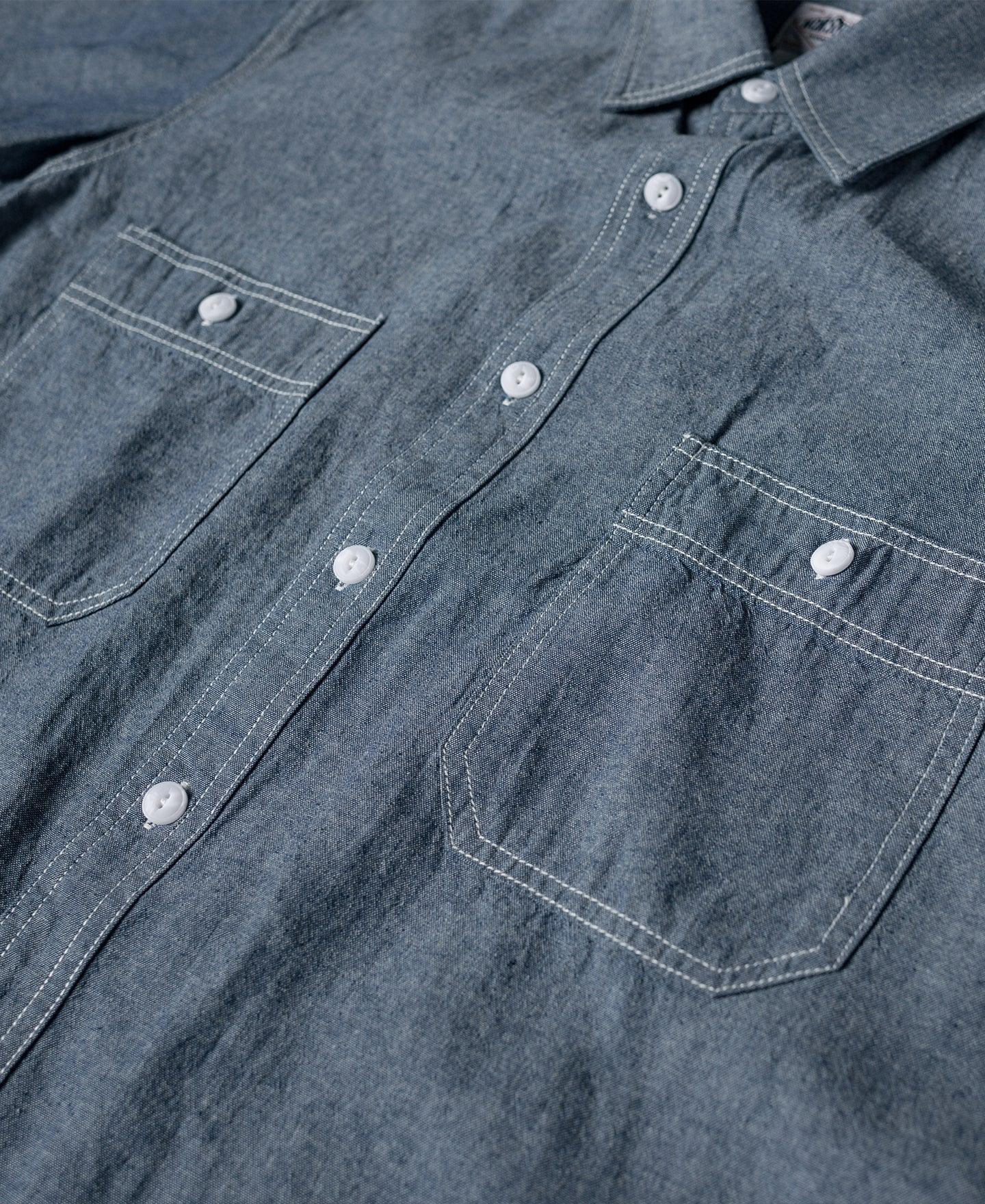 Chambray Short Sleeve Work Shirt Product Image