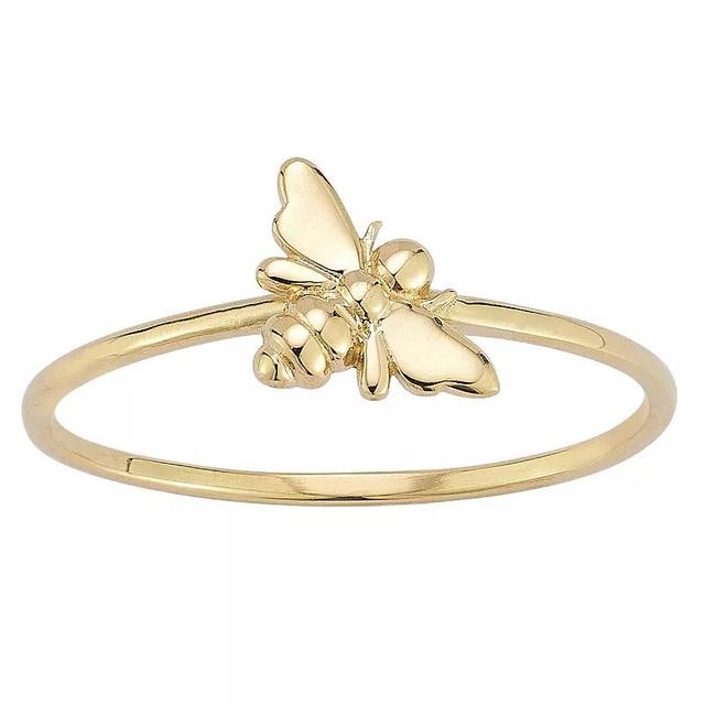 LUMINOR GOLD 14k Gold Bee Ring, Womens Product Image