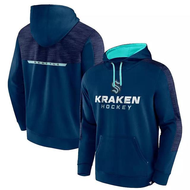 Mens Fanatics Branded Deep Sea Blue Seattle Kraken Make the Play Pullover Hoodie Krk Blue Product Image