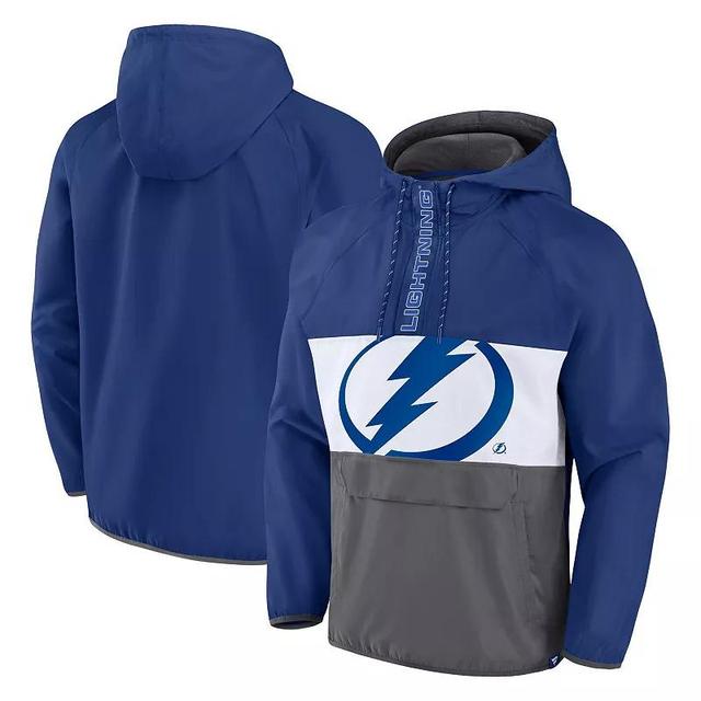 Mens Fanatics Branded /Gray Dallas Mavericks Anorak Flagrant Foul Color-Block Raglan Hoodie Half-Zip Jacket Product Image