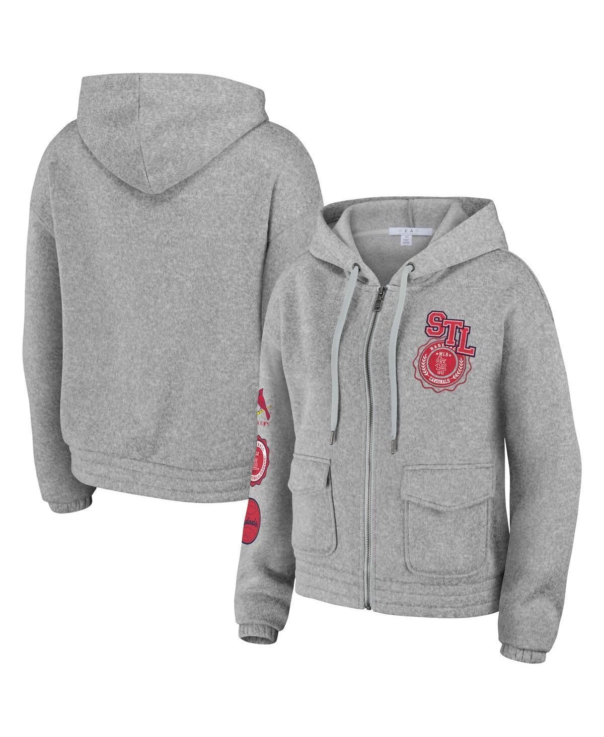 Womens WEAR by Erin Andrews Gray St. Louis Cardinals Full-Zip Hoodie Product Image