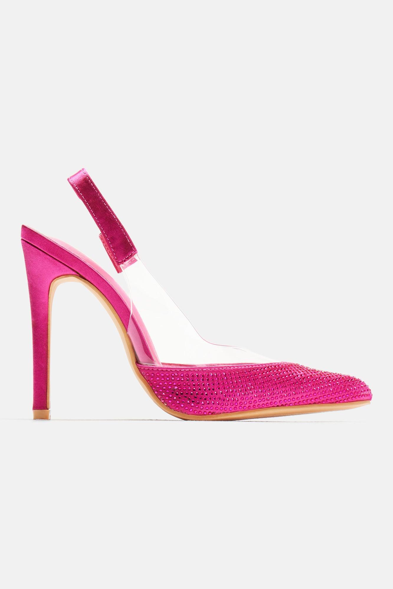 Everly Embellished Slingback Pumps - Pink Product Image