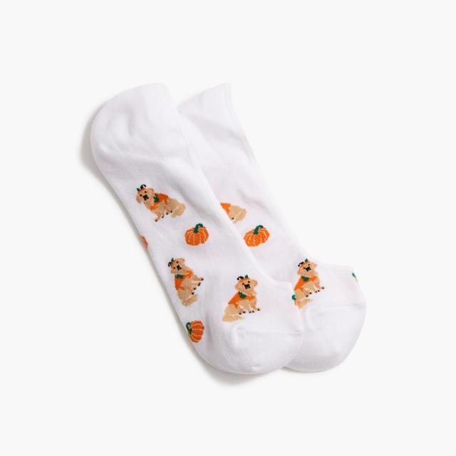 Dog and pumpkins no-show socks Product Image