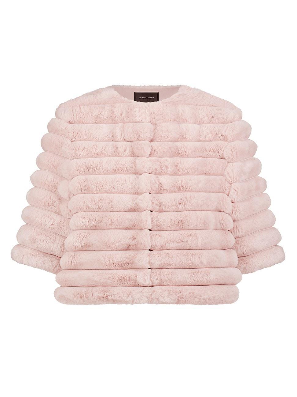 Womens Faux Fur Cropped Jacket Product Image