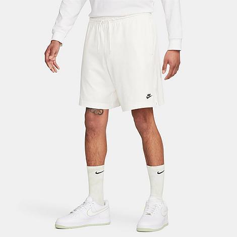 Nike Mens Nike Club Knit Shorts - Mens White/Black Product Image