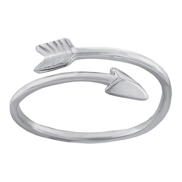 Main and Sterling Sterling Silver Arrow Bypass Ring, Womens White Product Image