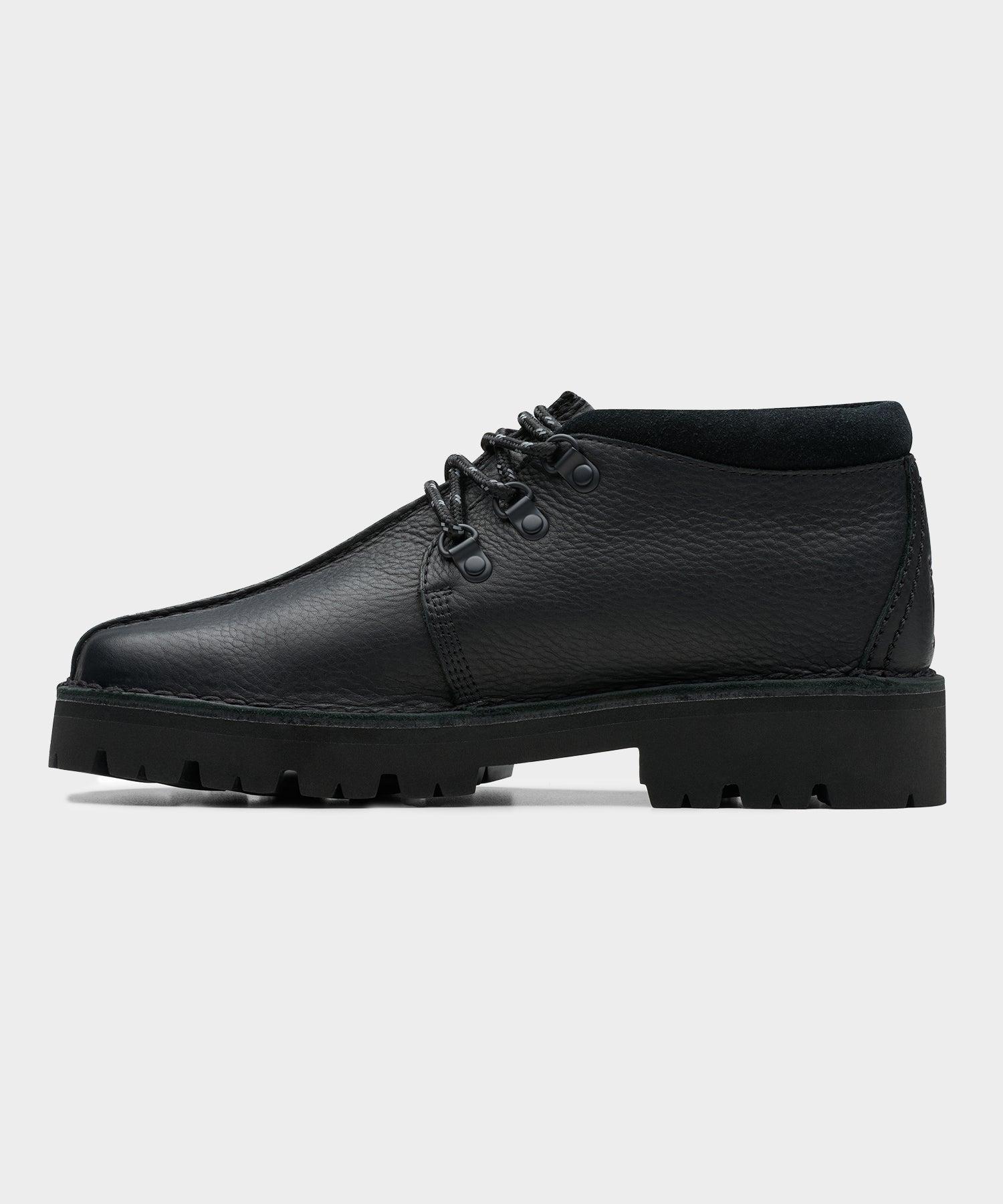 Clarks Desert Trek Hiker in Black Leather Product Image