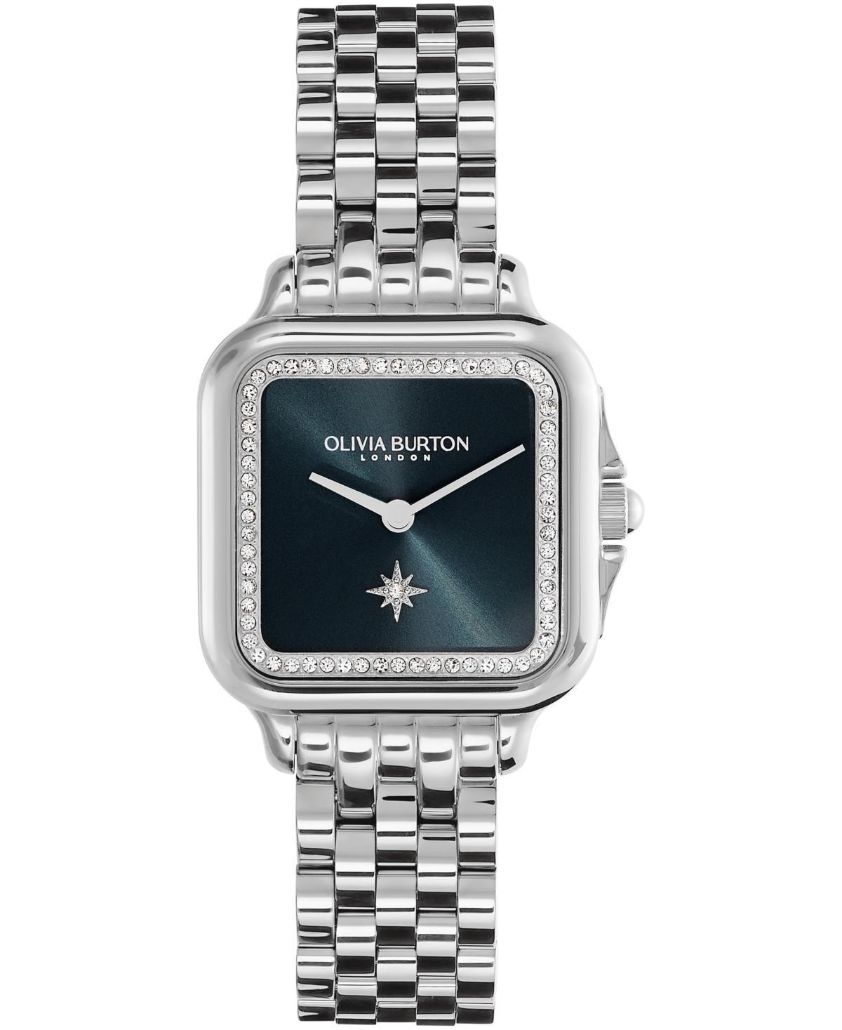 Olivia Burton Womens Grosvenor Blue  Silver Bracelet Watch Product Image